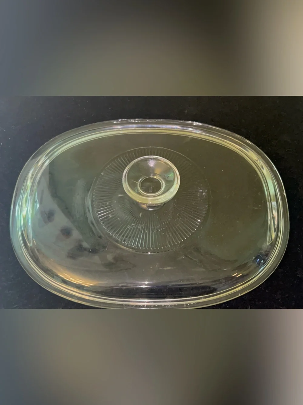 Vintage Pyrex DC 1.5C clear glass oval replacement lid